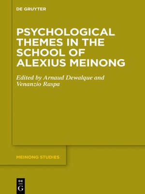 cover image of Psychological Themes in the School of Alexius Meinong